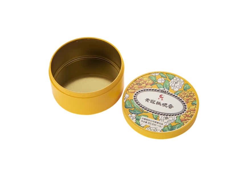 Small round tea tin box Small round tea tin box