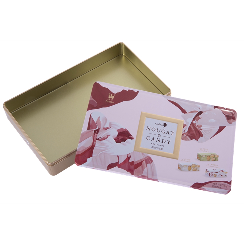 Rectangular candy tin box with lid Rectangular candy tin box with lid