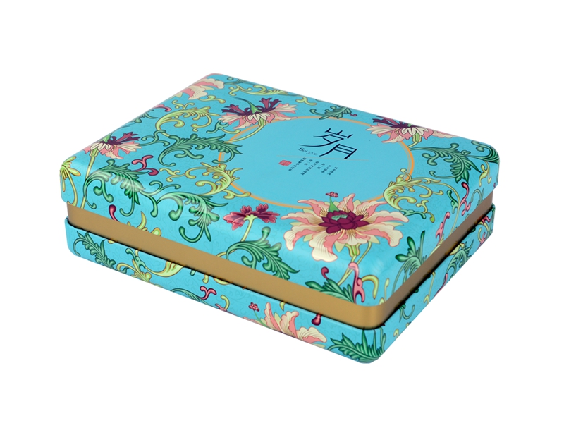 Elegant rectangular cookie tin Elegant rectangular cookie tin